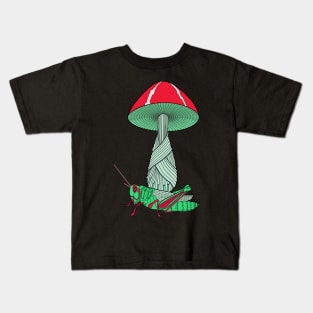 Mushroom and Grasshopper Kids T-Shirt